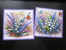 Set of 2 x FLORAL / LILY OF