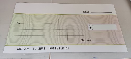 Large cheque charity - cheque,