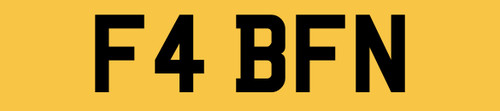 Initials number plate car - initials,