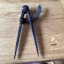 Vintage Antique Compass 7” Wing Divider Caliper Engineer Tool