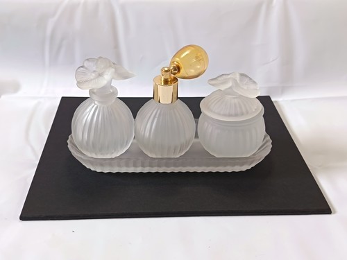 Vintage frosted glass dressing - vintage,