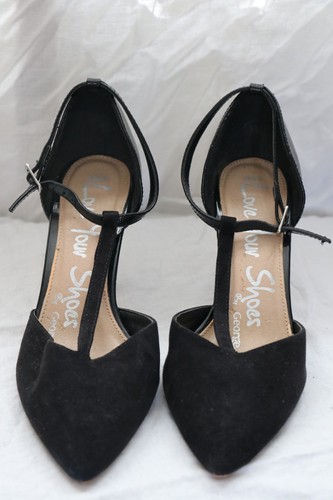 George bar black suede - t,