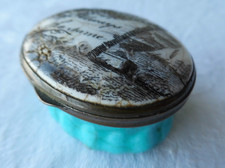 Antique Enamel Patch Box  - ' Always the Same'