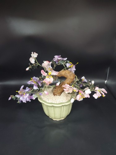 Vintage large glass jade - vintage, tree