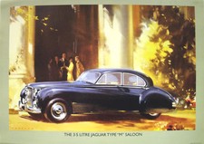 Jaguar 3.5 Mk VII M Saloon Classic Car Poster