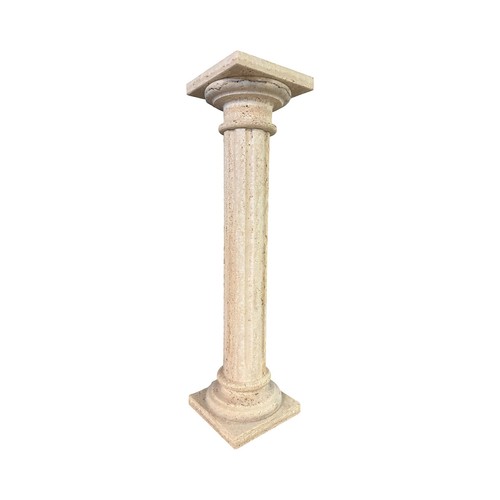 Travertine fluted column - fluted,