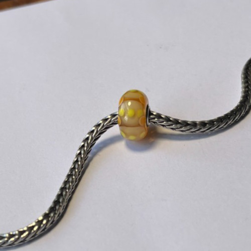 Trollbeads unique ooak - trollbeads, yellow