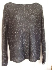 ZARA KNIT sparkly sequin black