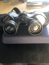 Pathescope 7x35 Binoculars Coated Optics / Vintage/ Black/ Good Condition + Case