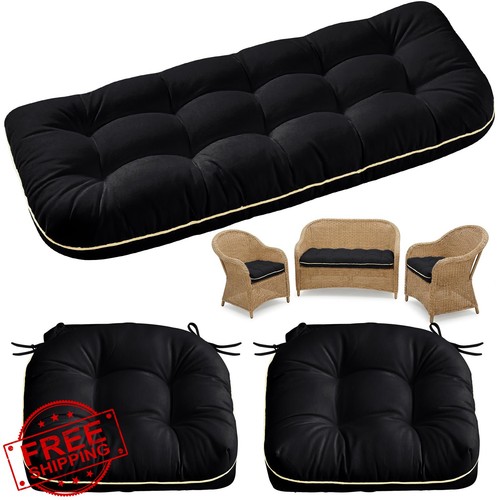 Wicker chair cushions 3pc - cushions,