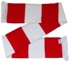 Nottingham Forest Supporters Red and White Retro Bar Scarf  - Made in the UK