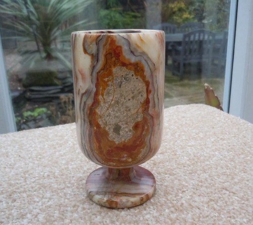 Onyx marble wine goblet - onyx,