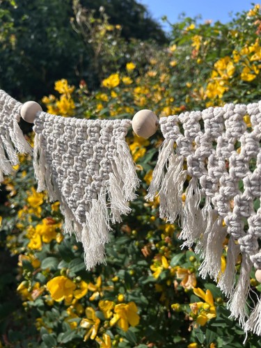 Macrame bunting wall - macrame,