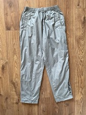 Vintage Nike Track Pants Mens XL Grey Silver Tag Y2K Baggy Zip Tracksuit Bottoms
