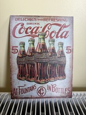 Vintage Coca Cola Metal Sign