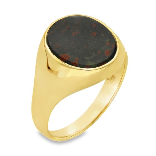 9ct yellow gold bloodstone - 9ct,