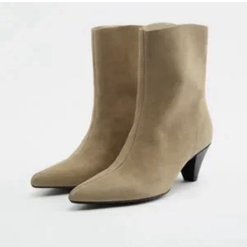 Zara tan suede boots - tan,