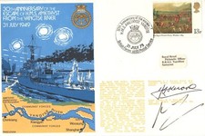 Yangtse River Incident HMS Amethyst commander signed cover