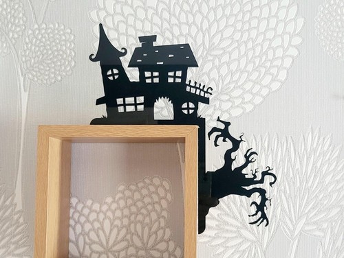 Haunted house door decor - haunted,