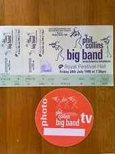 PHIL COLLINS BIG BAND TICKET AND PASS