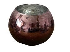 Elegant Pink Ombre Round Crackle Glass Fishbowl Vase (B) - Next - Excell.used