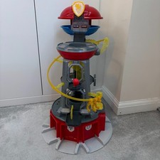 Paw Patrol Mighty Pups Lookout Tower Inc Sounds & Light Playset Toy 3 Clips