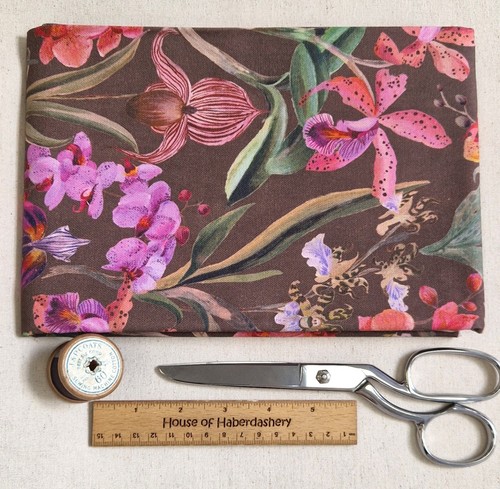 Fabric remnant pink orange - fabric,