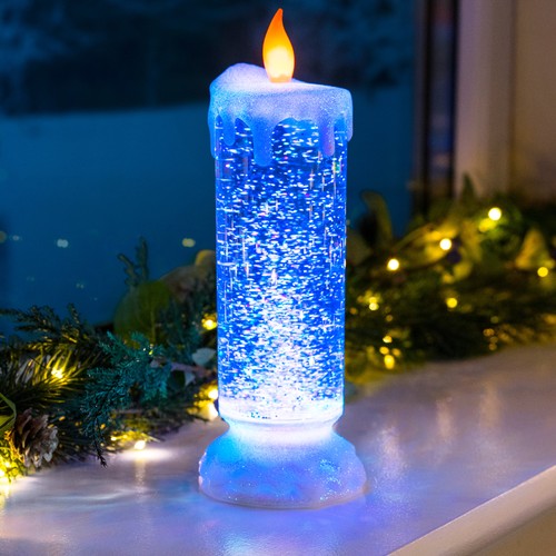 Christmas glitter candle - christmas,