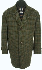 Harris tweed coat overcoat - tweed, 44r