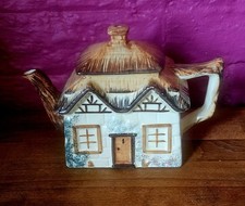 Keele Street Staffordshire Pottery Cottage Tea Pot Made In England Vintage Retro