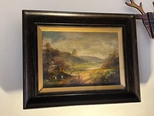 Antique Oil Painting Landscape, warburton. 