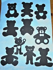 Die Cut teddy bear toppers x
