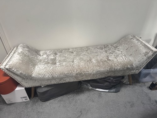 Silver grey upholstered - grey, chaise