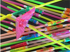 Joblot 100 Packs Umbrella Straws Clearance Party Bag Filler 12 In Each Pack