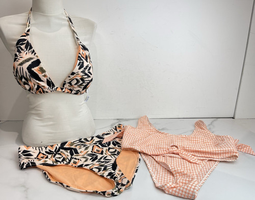 Debenhams peach gingham retro - peach,