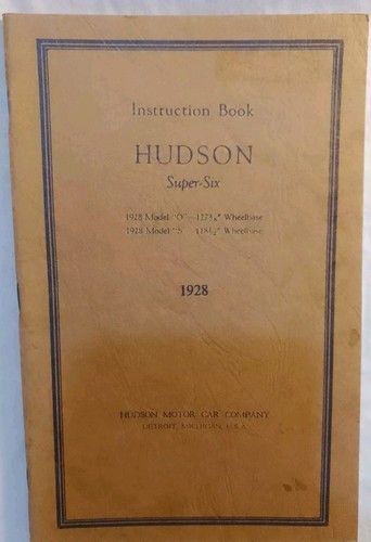 Hudson 1928 model supersix - model,