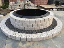 Round fire pit stone granite