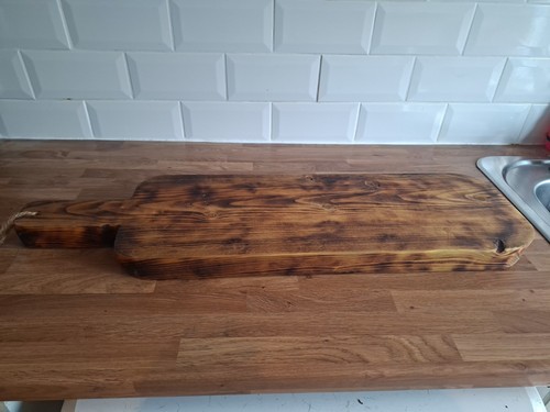 Handmade rustic wooden serving - handmade,