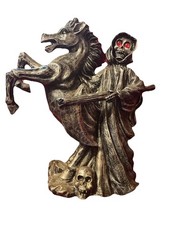 Grim Reaper Statue On Horseback Gothic Approx 7.5 In High