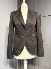 Dark brown Cotton Pinstripe