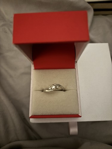 White gold diamond ring - gold,