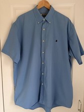 Mens Blue Short Sleeve 100%