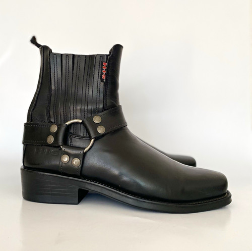 Men s black leather - h.i.s.,