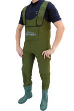 4.5mm Neoprene Chest Waders Reinforced Rubber Sole Chest Pocket Fishing Waders