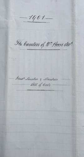 1901 handwritten bill - bill, of