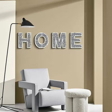 Silver HOME Letter Decor