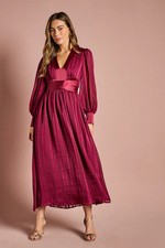 Coast Burgundy Maxi Dress Womens Occasion Dresses