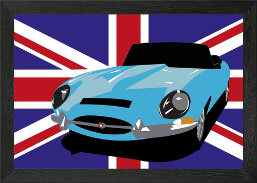Jaguar type framed wall art - type,