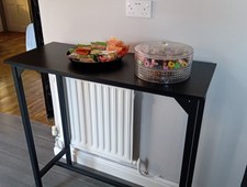 Breakfast Bar Kitchen Island Table Black