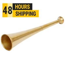 Brass Horn Fox Hunting Plain Brass Horn with Mouth Piece Huntsman Gift